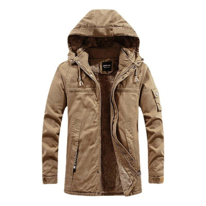 Sherpa-Lined Winter Hooded Jacket