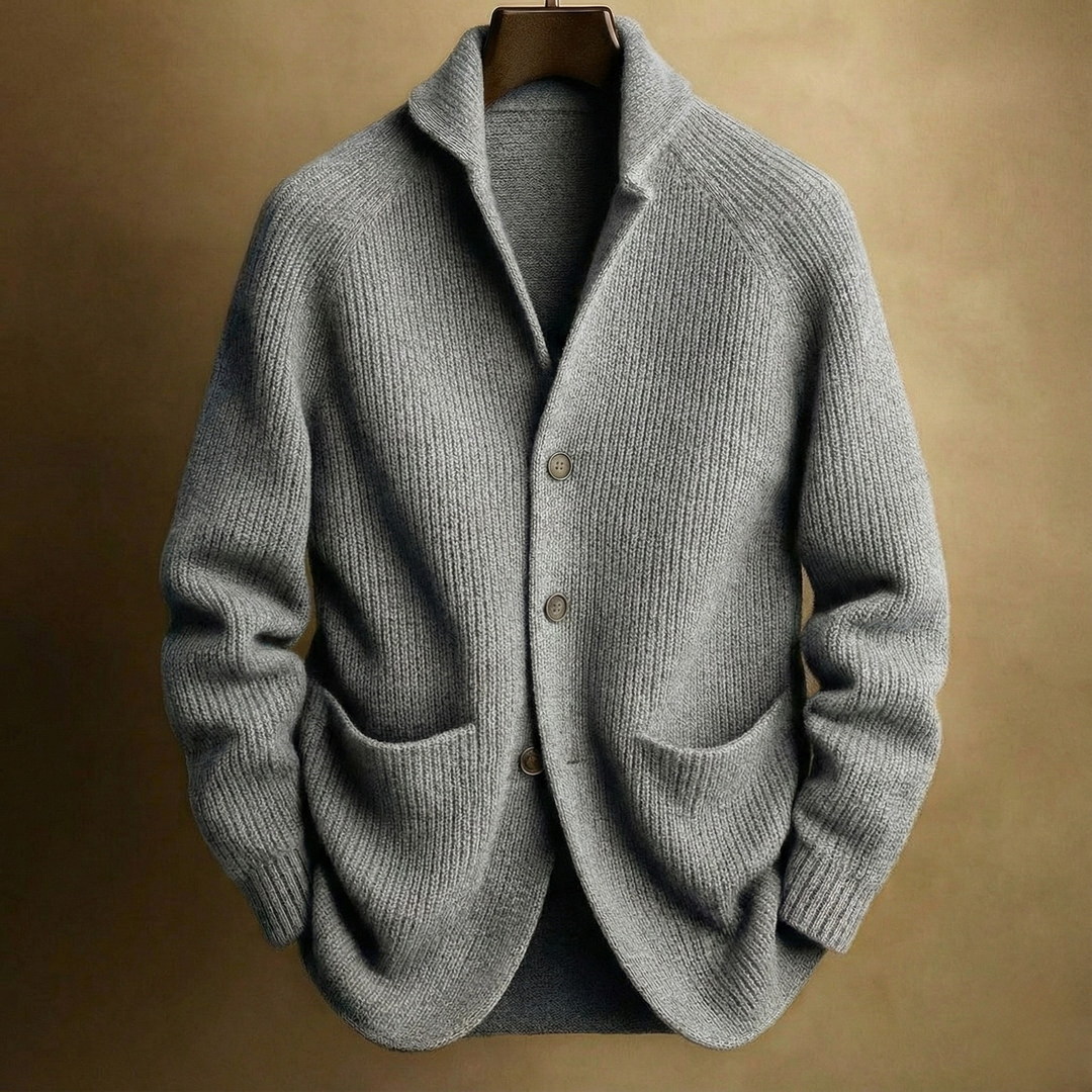 SILVORO | CORDUROY WOOL CARDIGAN FOR MEN