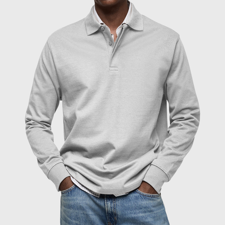 LUXE LONG-SLEEVED POLO SHIRT