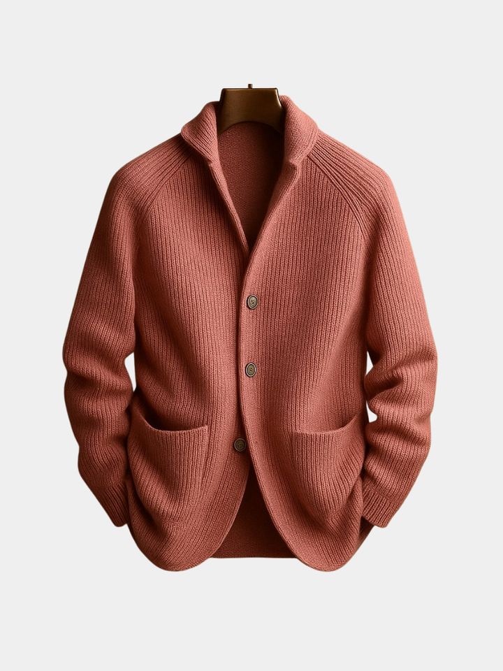 SILVORO | CORDUROY WOOL CARDIGAN FOR MEN