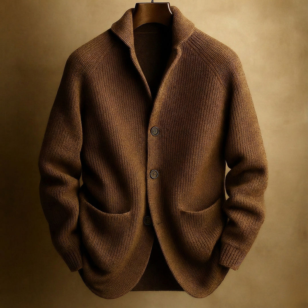 SILVORO | CORDUROY WOOL CARDIGAN FOR MEN