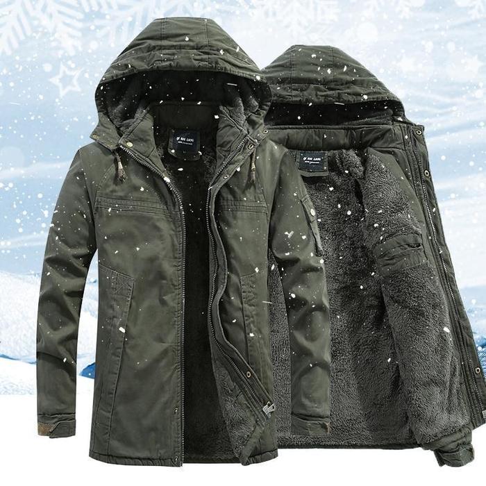 Sherpa-Lined Winter Hooded Jacket